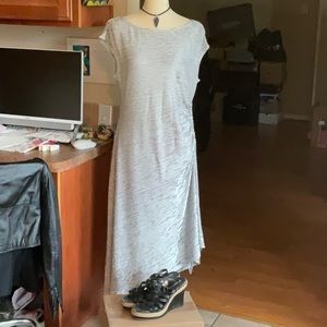 Max Studio Asymmetrical Jersey Wht/Blk or Navy Stripe Dress Sizes S, M & XL, NWT